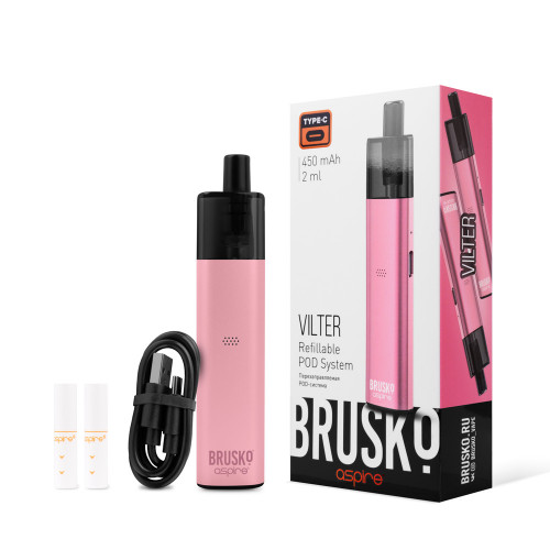 Электронная сигарета Brusko VILTER 450 mAh Розовый